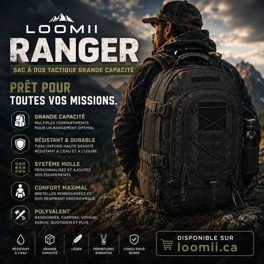 Loomii Ranger — Sac à Dos Tactique Grande Capacité